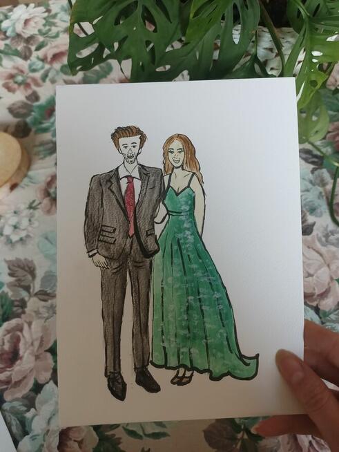 Atrakcje weselne malowanie portretów na żywo