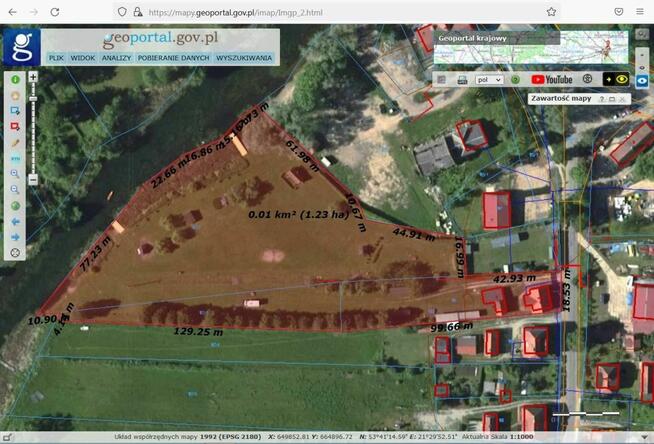 Dom z działką i dostępem do linii brzegowej rzeki (Mazury)