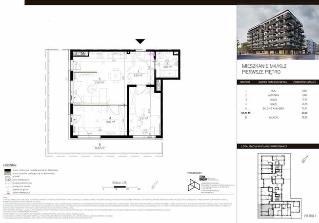 APARTAMENT 3POKOJOWY-60M2