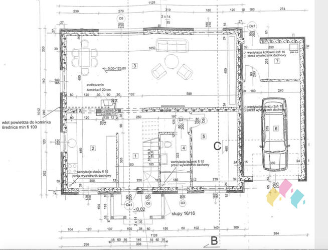 Gutkowo, dom w stanie surowym otwartym, garaż