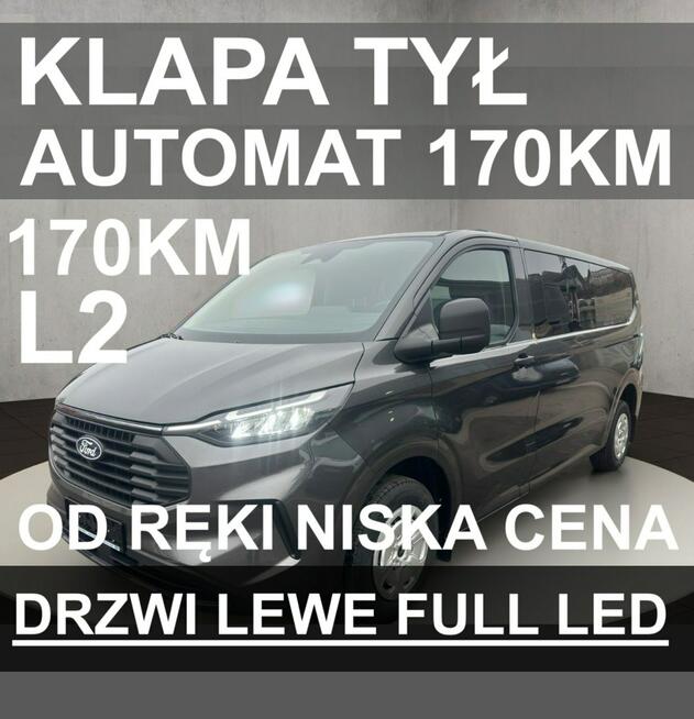 Ford Transit Custom A8 170KM Full Led Drzwi LeweKamera Czujniki Klapa tył d ręki !! 2210zł
