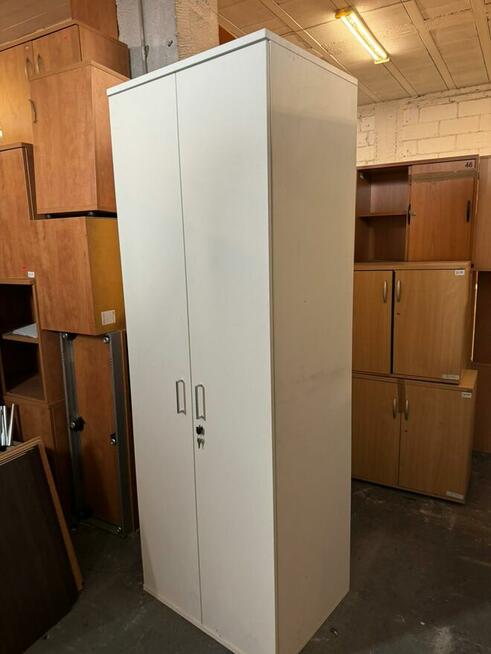 Szafa biała ubraniowa wysoka 80x228 cm szafy komody do biur