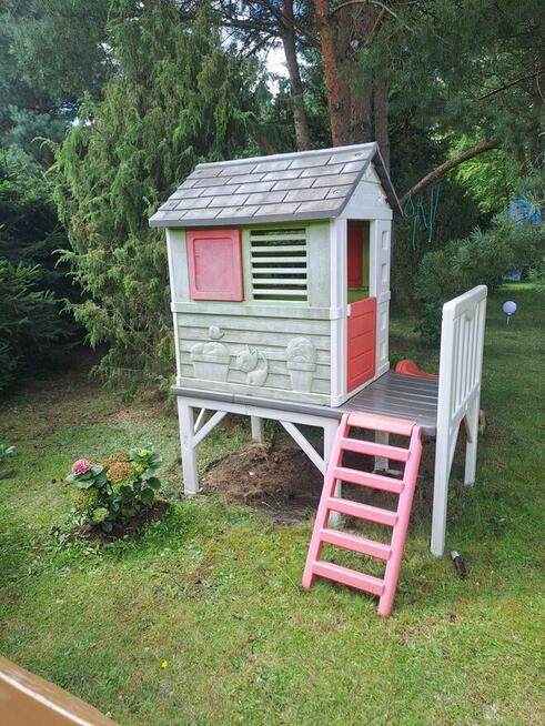 Domek plastikowy dla dzieci zjeżdżalnia piaskownica basenik