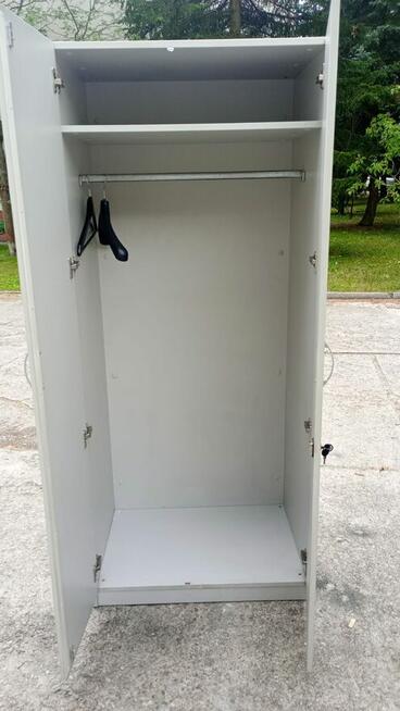 Szafa ubraniowa szara szafy komody ubraniowe biurowe do biur