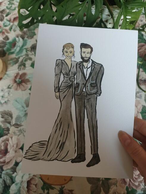 Atrakcje weselne malowanie portretów na żywo