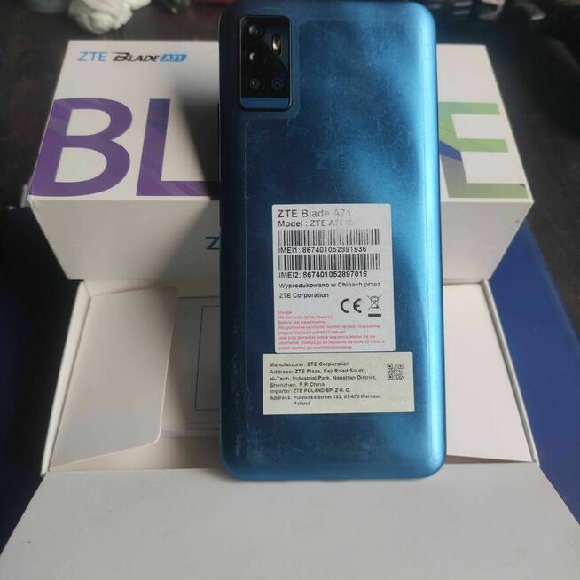 ZTE Blade A71 model ZAT A 7300 RAM-3GB Pamięć wbudowana-64GB
