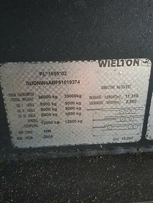 Syndyk sprzeda naczepę ciężarową WIELTON, NW38A, 2009 r.