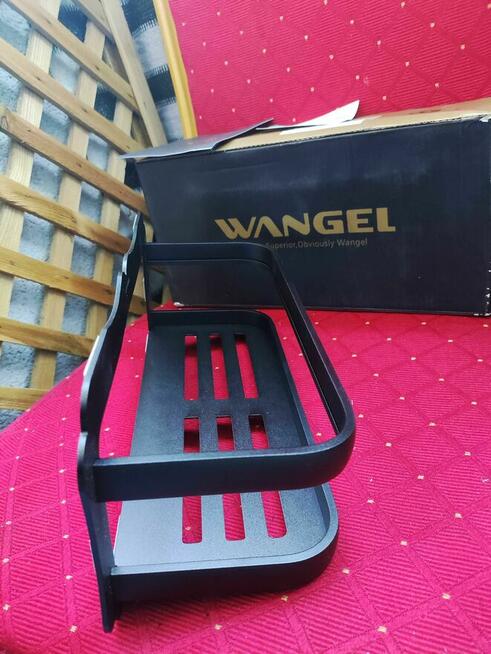 Półka Łazienkowa Prysznicowa Koszyk Loft czarna Regał ścienn