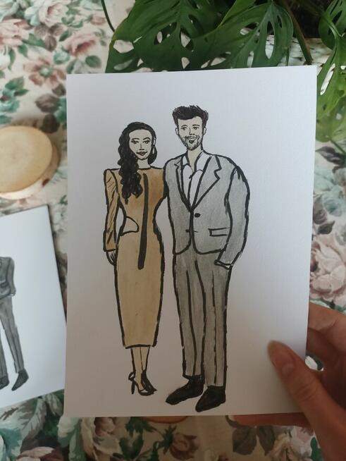 Atrakcje weselne malowanie portretów na żywo