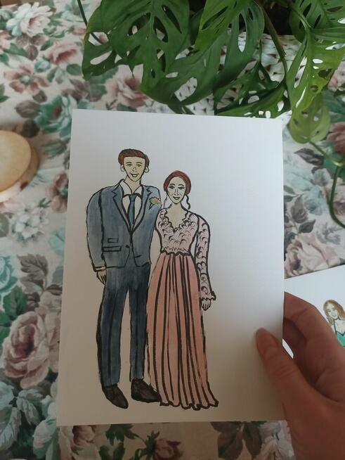 Atrakcje weselne malowanie portretów na żywo