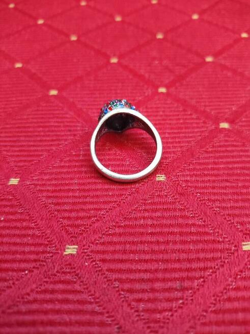 Pierścień Pierścionek Sygnet Srebrny cyrkonie