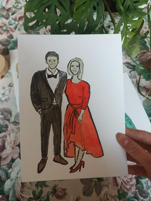 Atrakcje weselne malowanie portretów na żywo