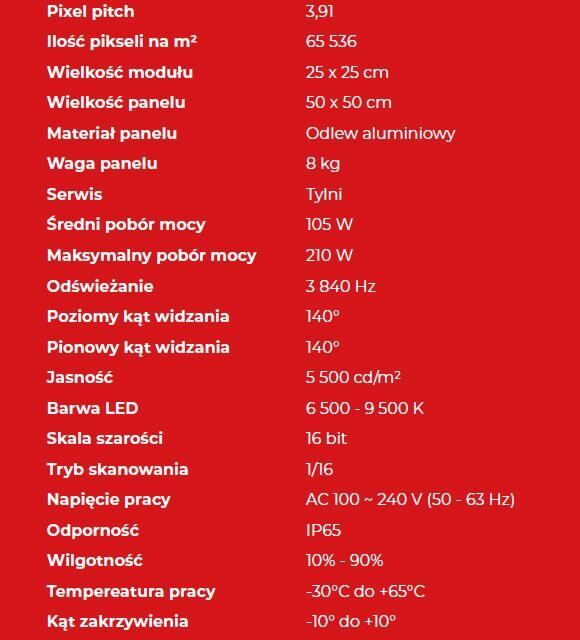 Telebim mobilny Ekran LED 15m2 na platformie Wynajem