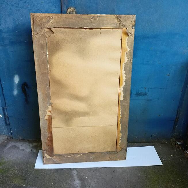 Obraz w Drewnianiej Ramie Stary Obraz Świeta Rodzina