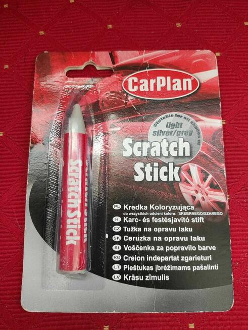 Kredka koloryzująca do maskowania rys lakieru srebrna szara