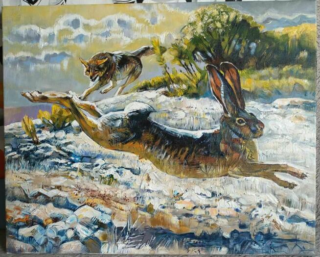 Ucieczka olej na płótnie