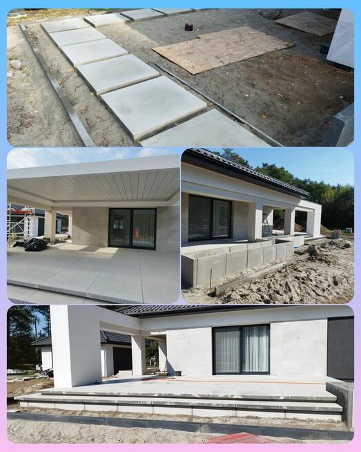 Układanie kostki brukowej.