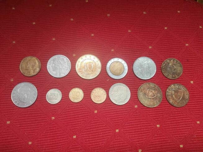 Stare Monety Frank Francuski Frank Centym Kopiejka Korona