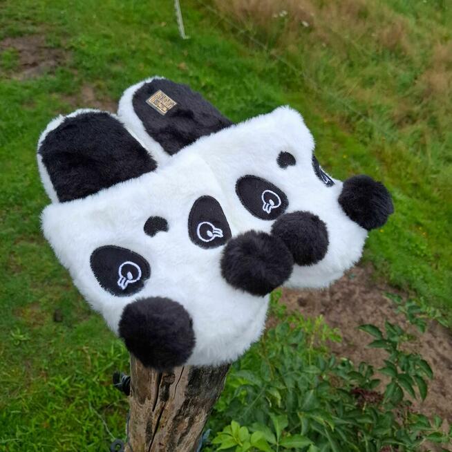 Nowe kapcie panda – bez metki, długość wkładki 25,5