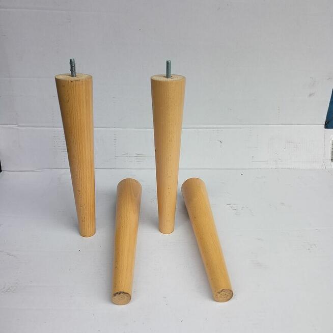 Nogi Drewniane Bukowe Proste Naturalne dwie Wysokości