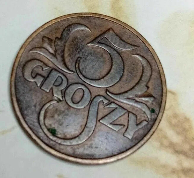 Polska Moneta 5 groszy z 1937 roku Wysyłka za 0 złotych!