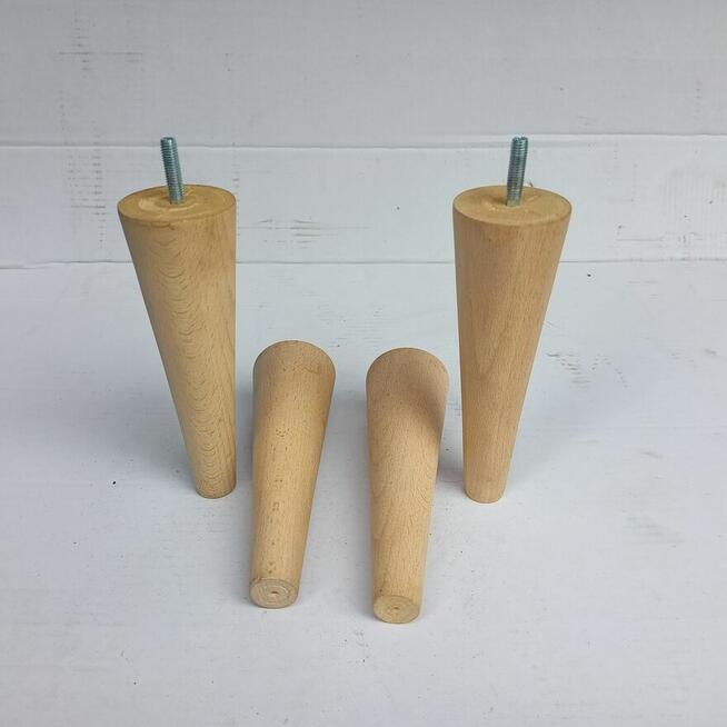 Nogi Drewniane Bukowe Proste Naturalne dwie Wysokości