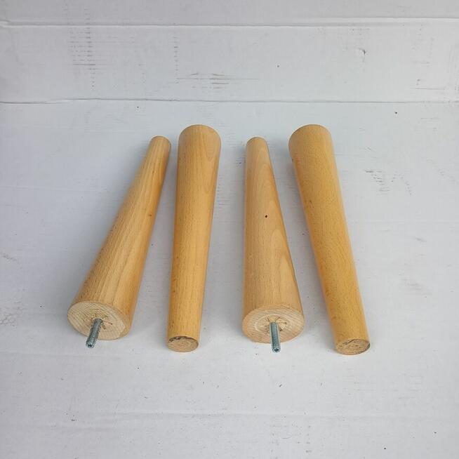 Nogi Drewniane Bukowe Proste Naturalne dwie Wysokości