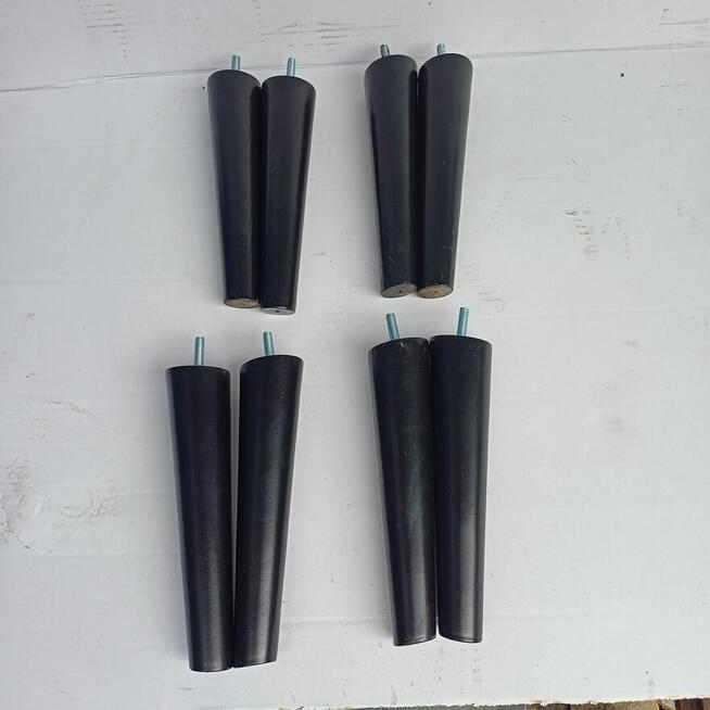 Nogi Drewniane Bukowe Skośne Czarne dwa Rozmiary