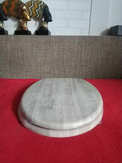 Deska sedesowa wolnoopadająca Tiger Titan drewniana z drewna