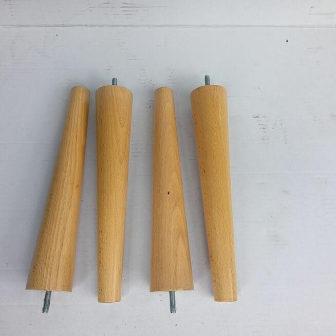 Nogi Drewniane Bukowe Proste Naturalne dwie Wysokości