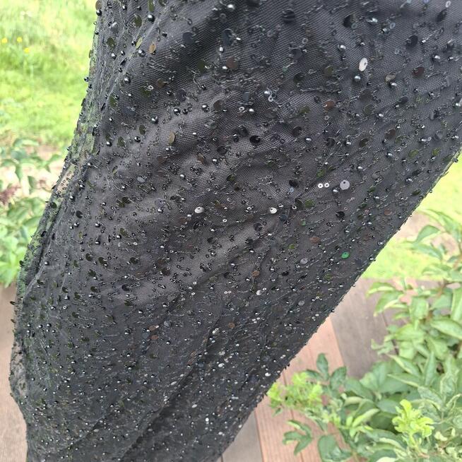 Czarna cekinowa maxi sukienka Boohoo r.