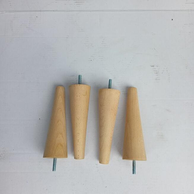 Nogi Drewniane Bukowe Proste Naturalne dwie Wysokości