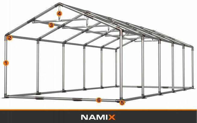 Namiot ROYAL 6x10 magazynowy handlowy garaż PVC 560g/m2 MOCN