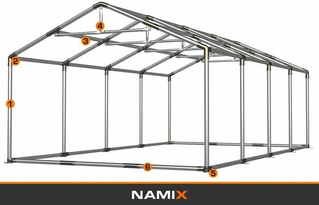 Namiot ROYAL 5x8 ogrodowy imprezowy garaż wzmocniony PVC 560