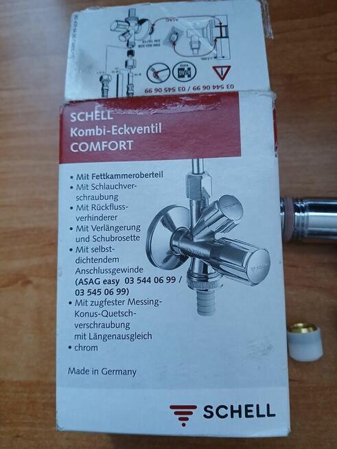 Zawór kątowy kombinowany schell comfort 1/2-3/8-3/4