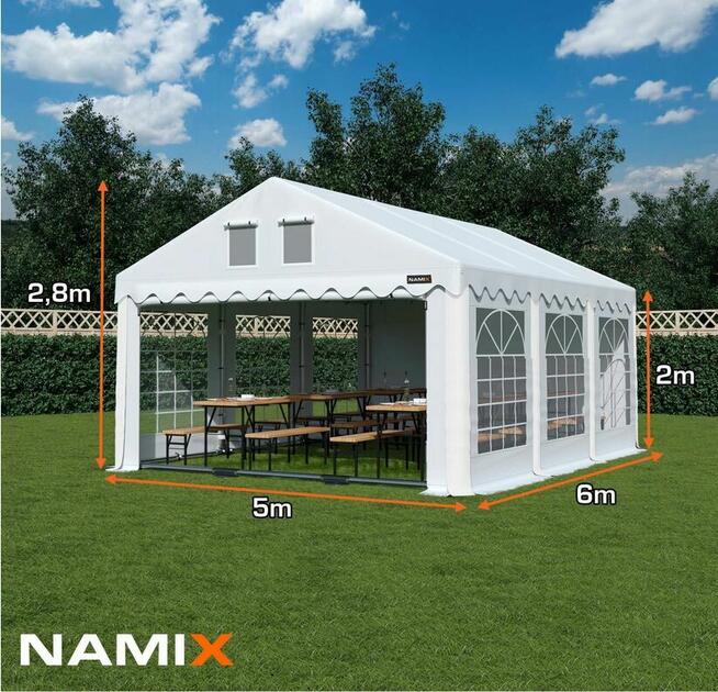 Namiot ROYAL 5x6 ogrodowy imprezowy garaż wzmocniony PVC 560