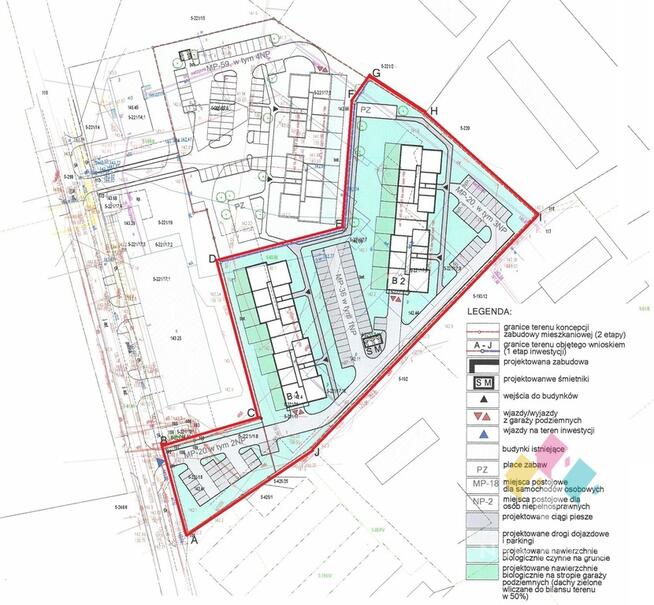 Szczytno działka pod budynki wielorodzinne z garaż