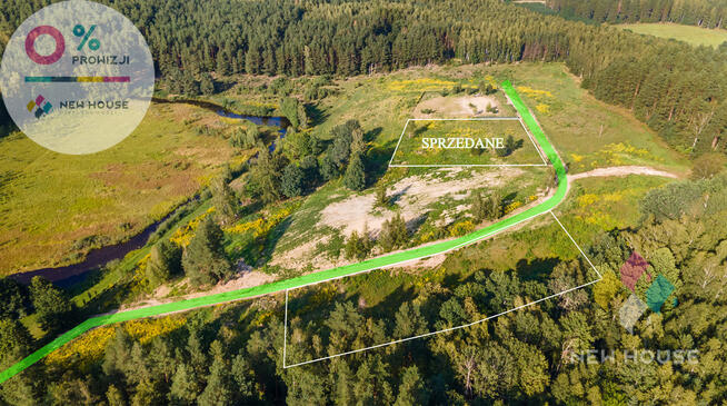 Działka na wzgórzu przy lesie z warunkami zab.