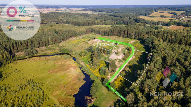 Działka na wzgórzu przy lesie z warunkami zab.