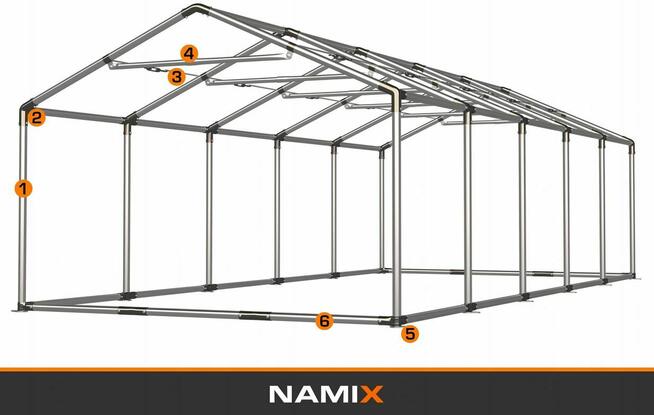 Namiot ROYAL 5x10 magazynowy wiata garaż wzmocniony PVC 560g