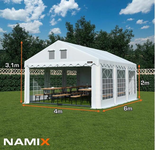 Namiot ROYAL 4x6 ogrodowy imprezowy garaż wzmocniony PVC 560