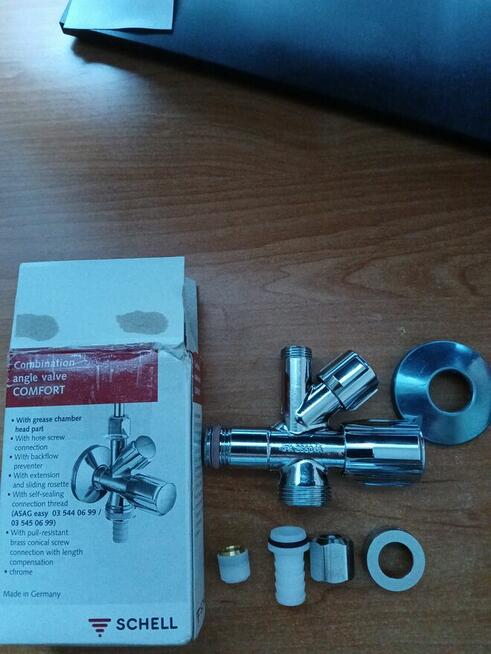 Zawór kątowy kombinowany schell comfort 1/2-3/8-3/4