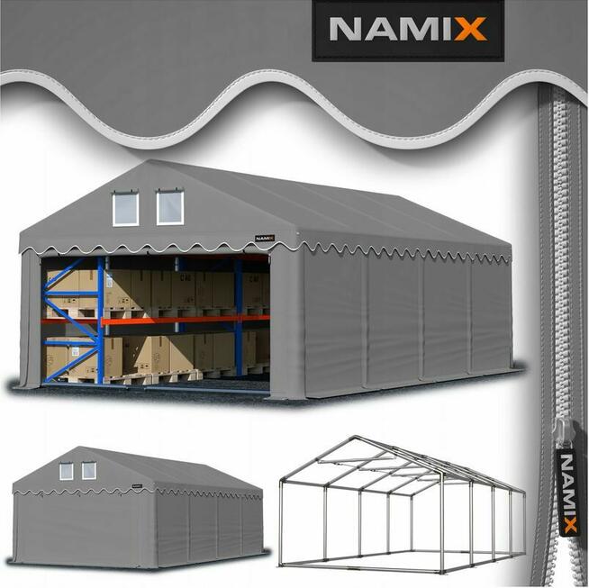 Namiot ROYAL 4x8 magazynowy wiata garaż wzmocniony PVC 560g/
