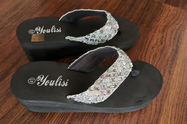 Sandałki japonki damskie czarne