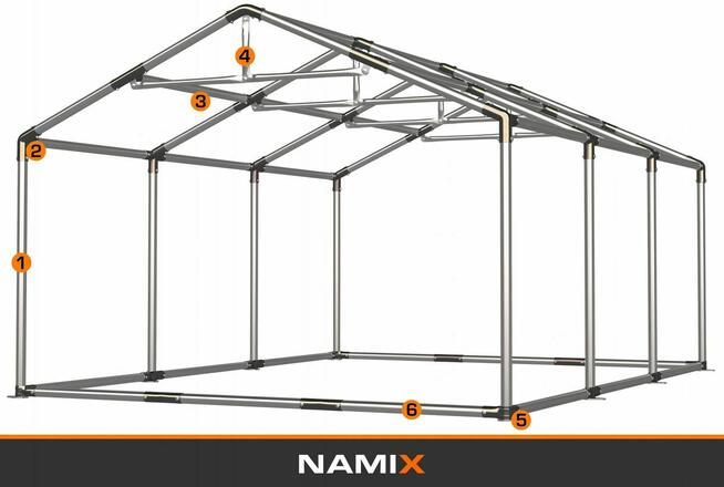 Namiot ROYAL 5x6 ogrodowy imprezowy garaż wzmocniony PVC 560
