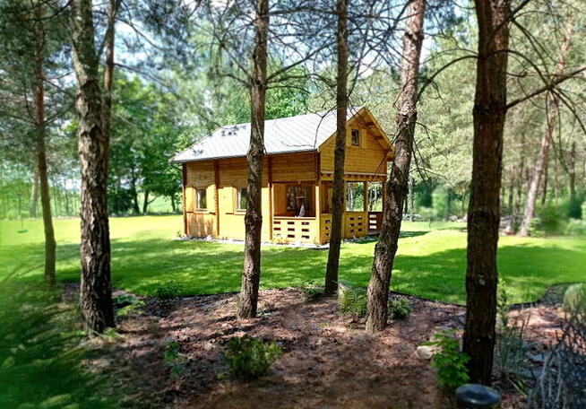 Działka z udziałem w plaży Mazury z domkiem letniskowym