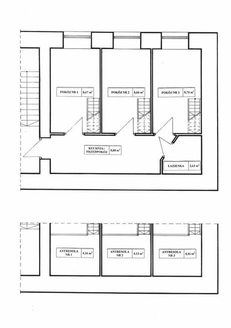 Legionów 90 - Trzypokojowe mieszkanie z antresolami