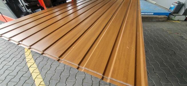 Blacha trapezowa podbiciowa panelowa ORZECH drewnopodobna