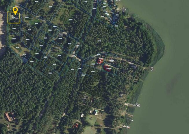 Działka z udziałem w plaży Mazury z domkiem letniskowym