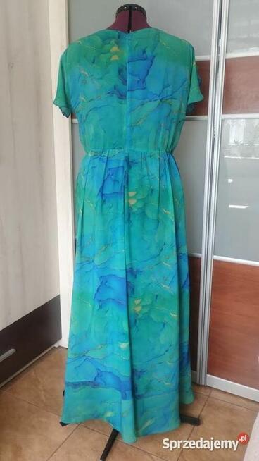 Długa zielona sukienka rozmiar48/50